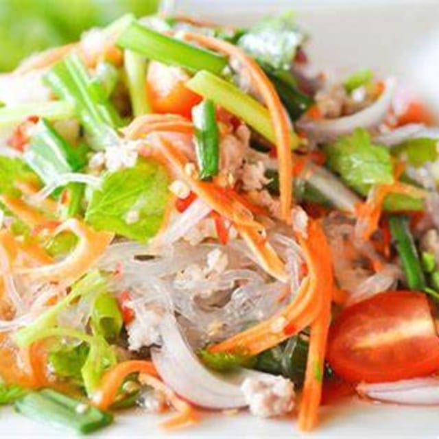 Yum Woon Sen (glass noodle salad).