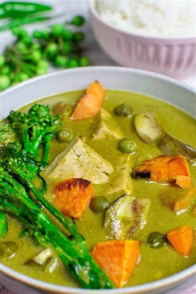 Vegan Green curry.