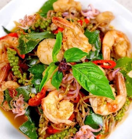 Pad Cha Seafood Stir-Fried.