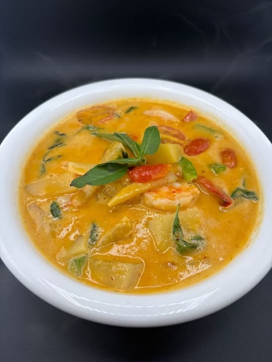 Crispy Duck Pineapple Curry.