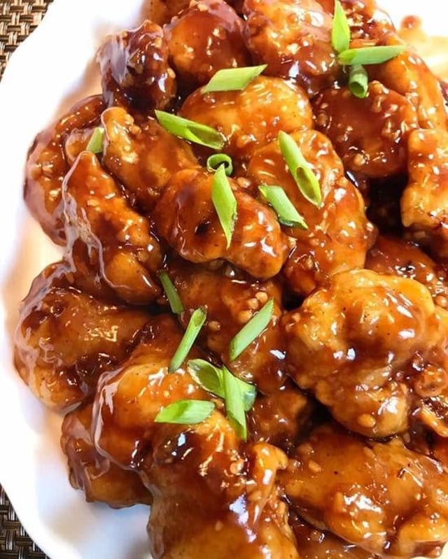 Vegan Orange Soy Chicken.