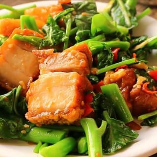 Chinese Broccoli crispy pork