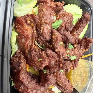 Beef jerky Sticky rice